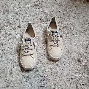 Womens Sperry Sneakers Memory Foam Top Sider Size 8 M Leather Laces Classic Prep